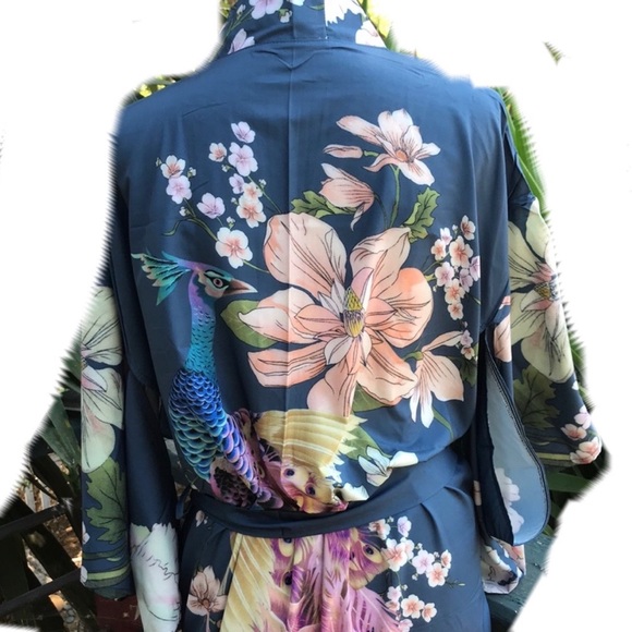 COPY - New! Blue Floral Duster Kimono - Picture 9 of 9
